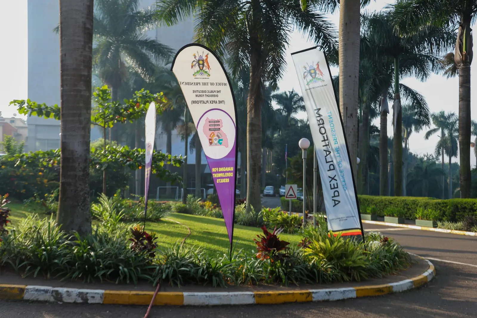 APEX Platform and Office of the President banners at the venue entrance