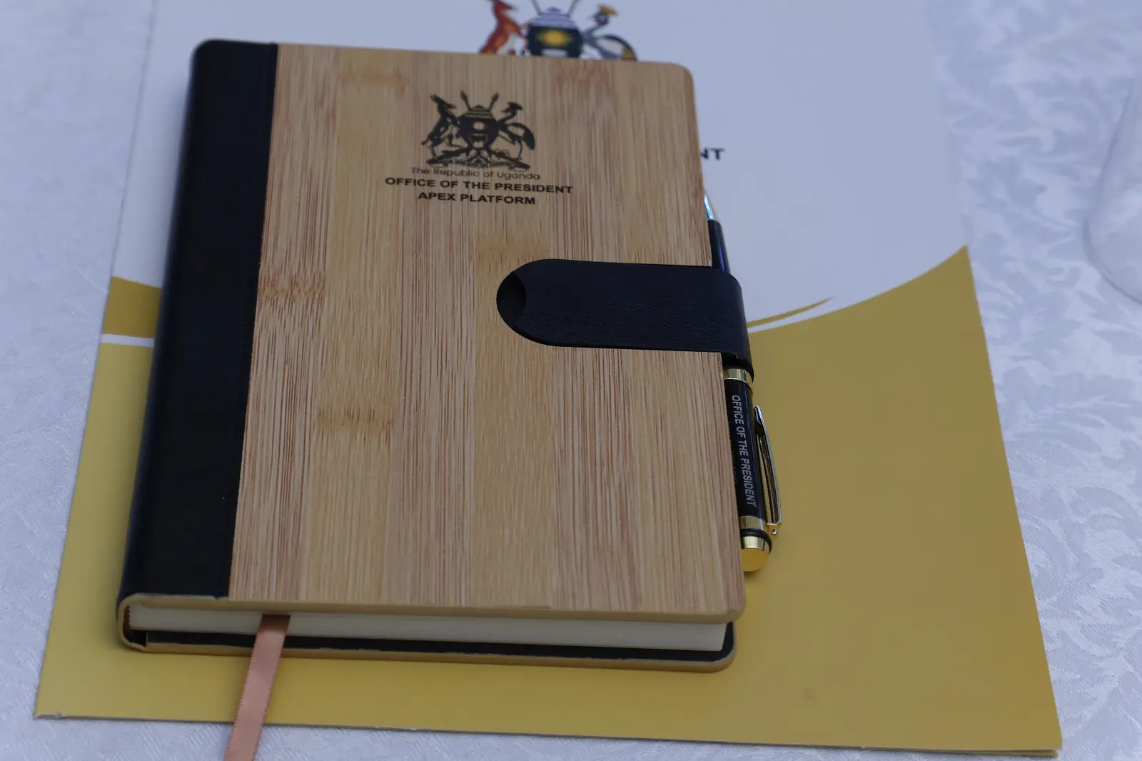 Office of the President notebook laid out for delegates