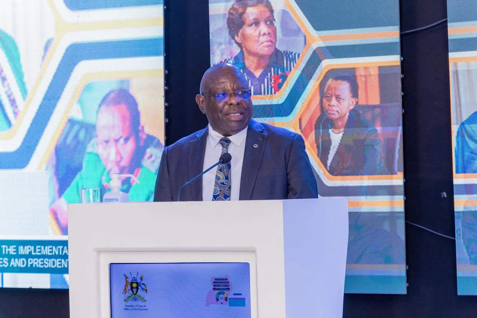 Speaker addressing delegates from the podium