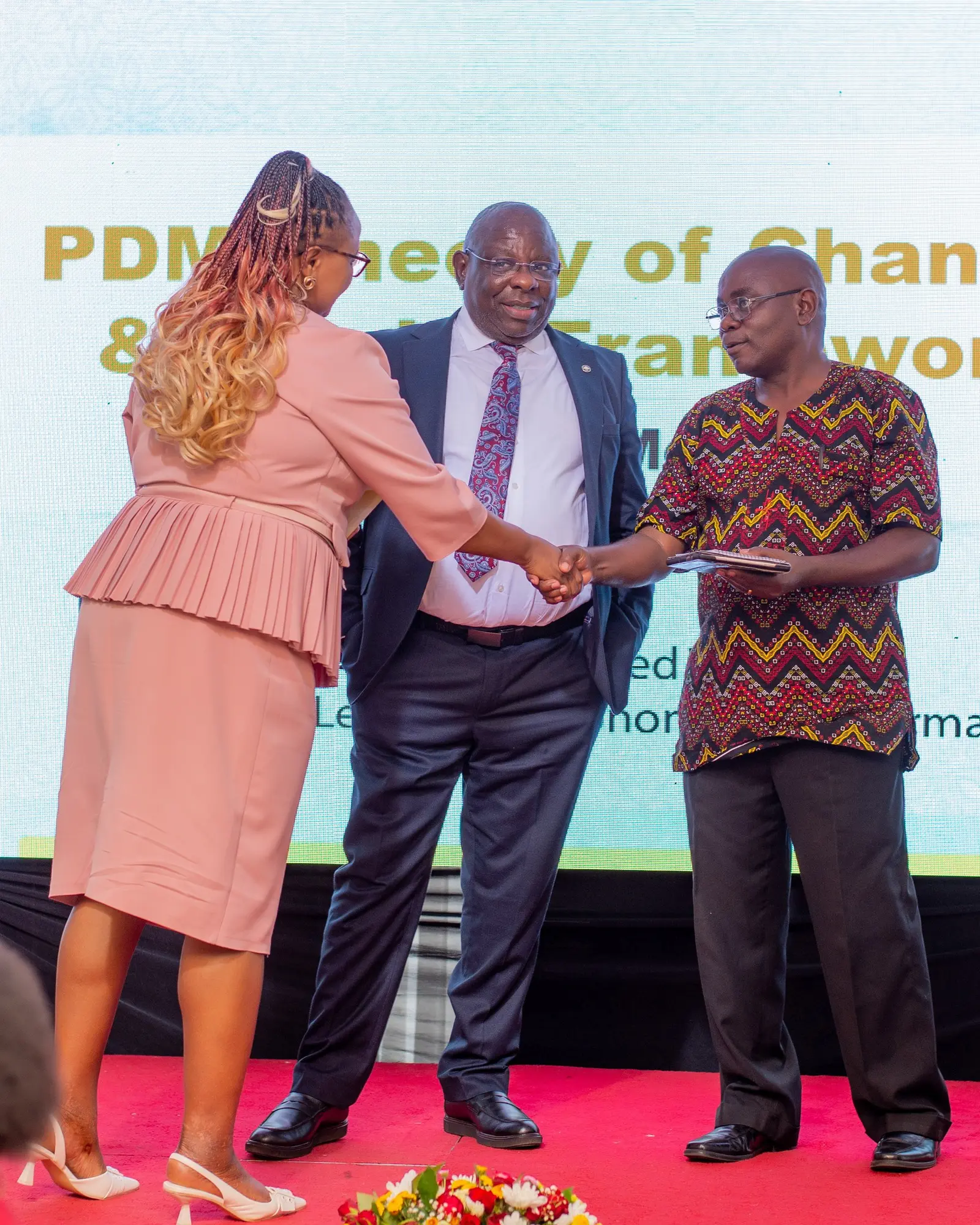 Award handover on stage