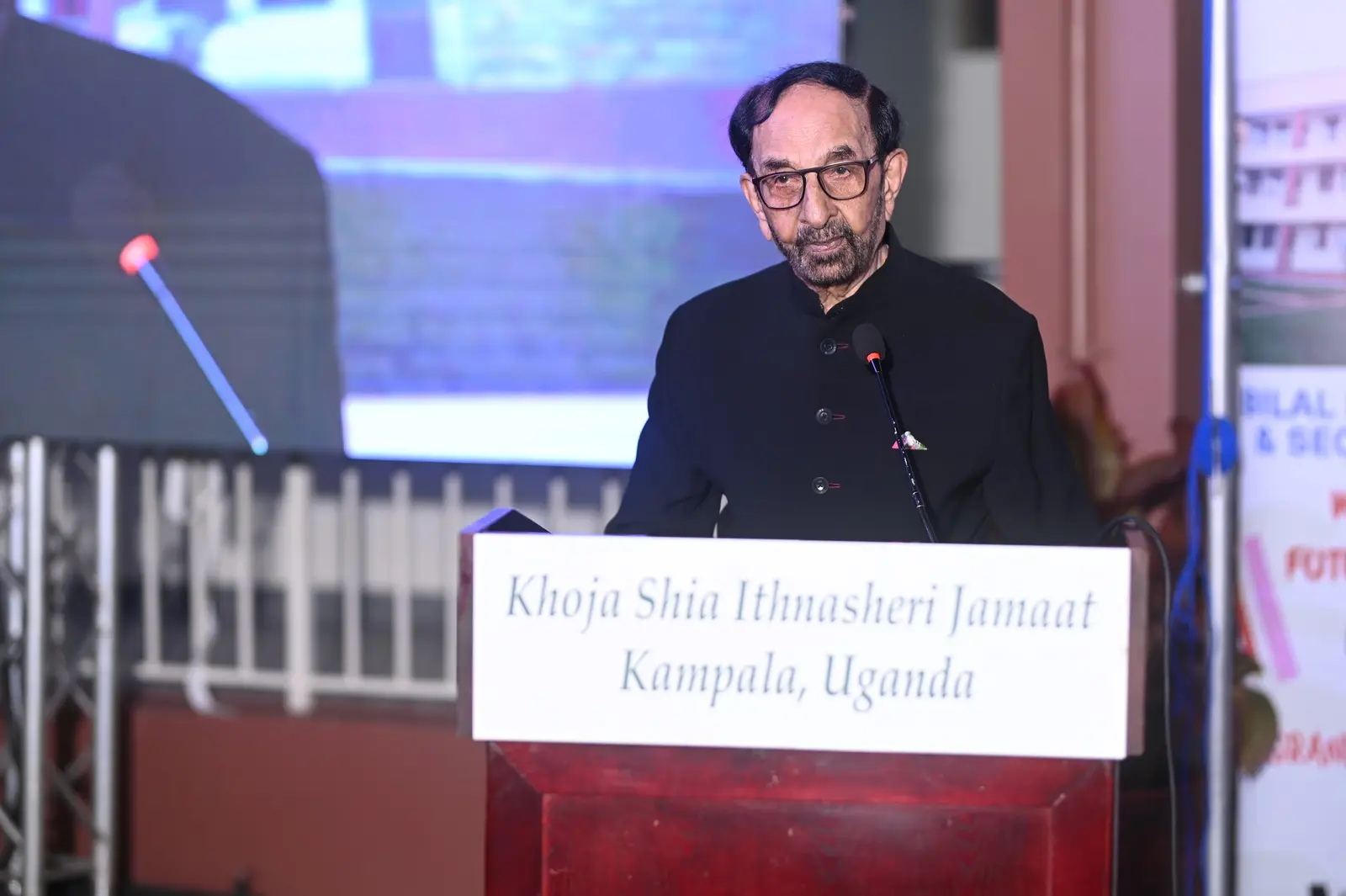 Speaker at the Khoja Shia Ithnasheri Jamaat Kampala podium